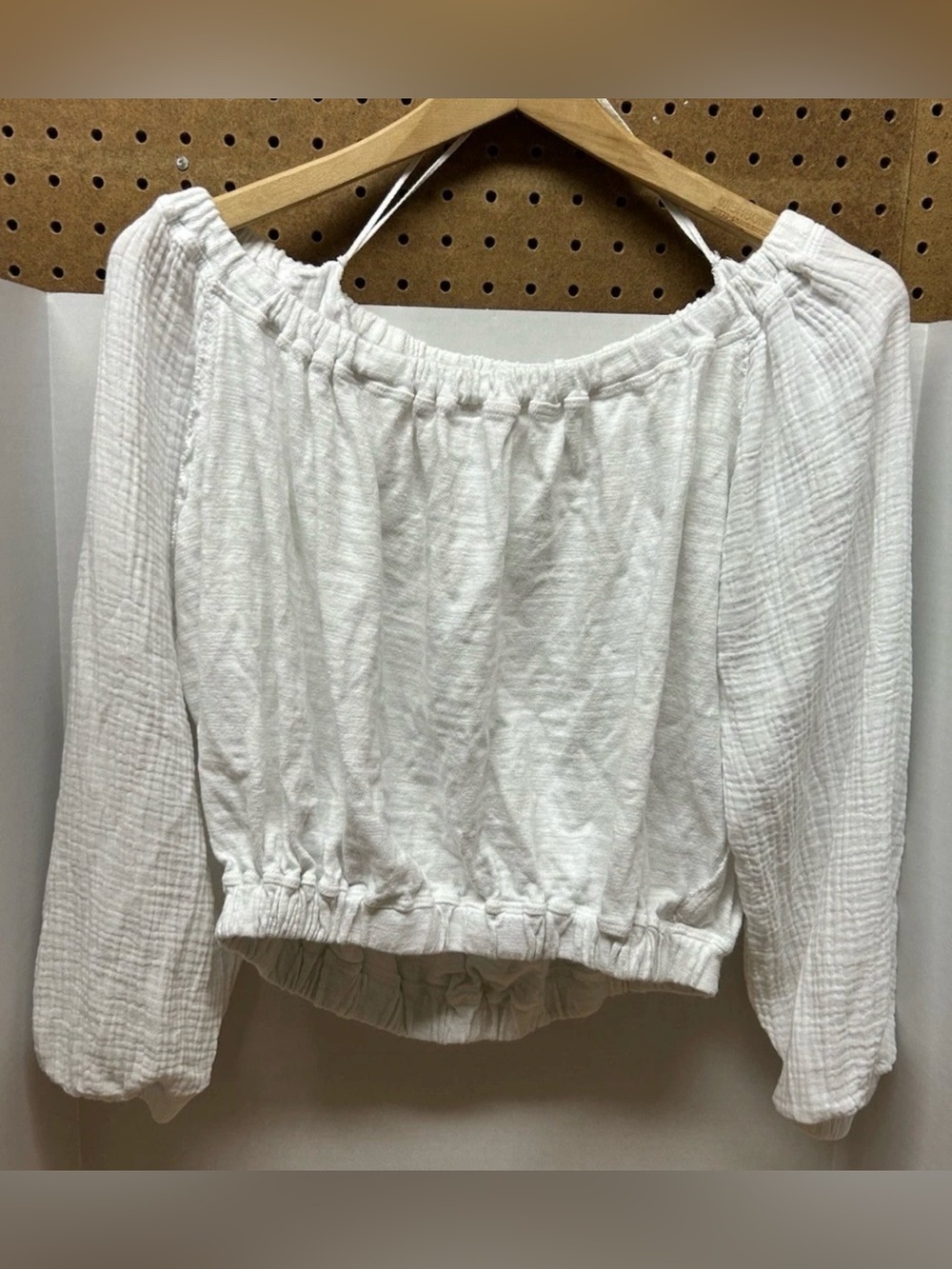 We The People Gauze Off the Shoulder Top